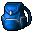 Blue Leather Backpack